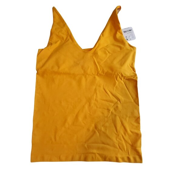 Free People Tops - Free People Intimately Womens Yellow V-Neck Seamless Tank Top Size L-XL